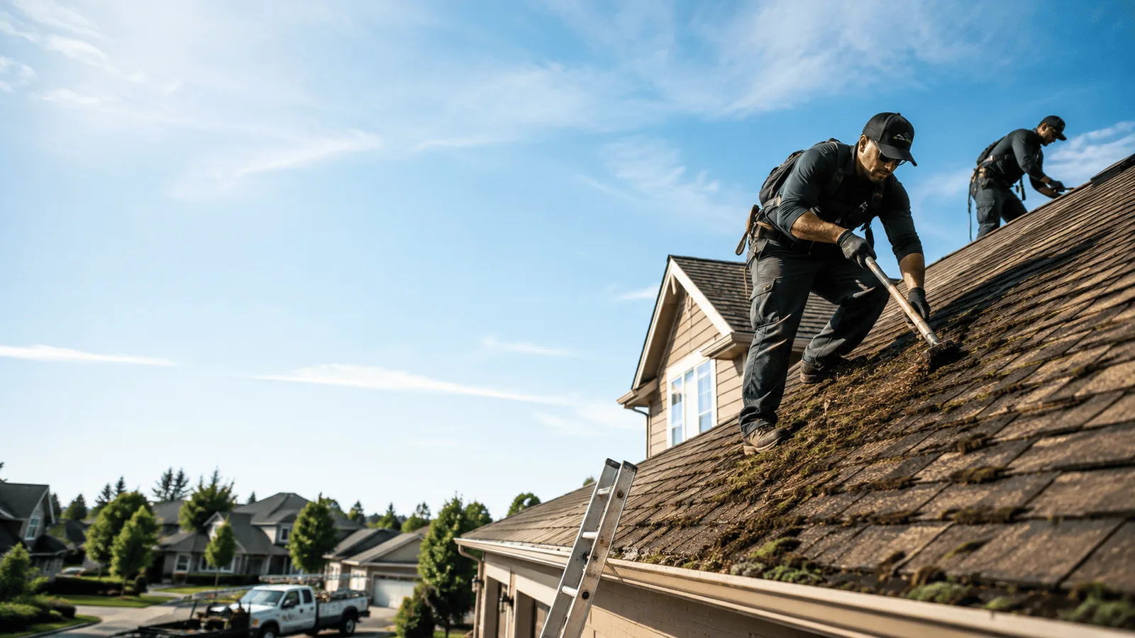 Roof Moss Removal in Morrisonville, IL near me